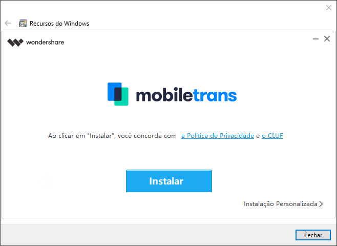 instalar mobiletrans no computador windows