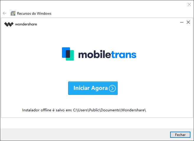 instalado mobiletrans no computador windows